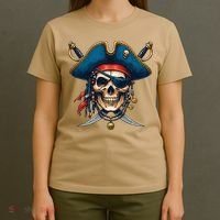 Pirate Skull Halloween T-Shirt thumb 4