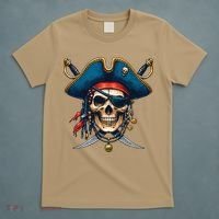 Pirate Skull Halloween T-Shirt thumb 5