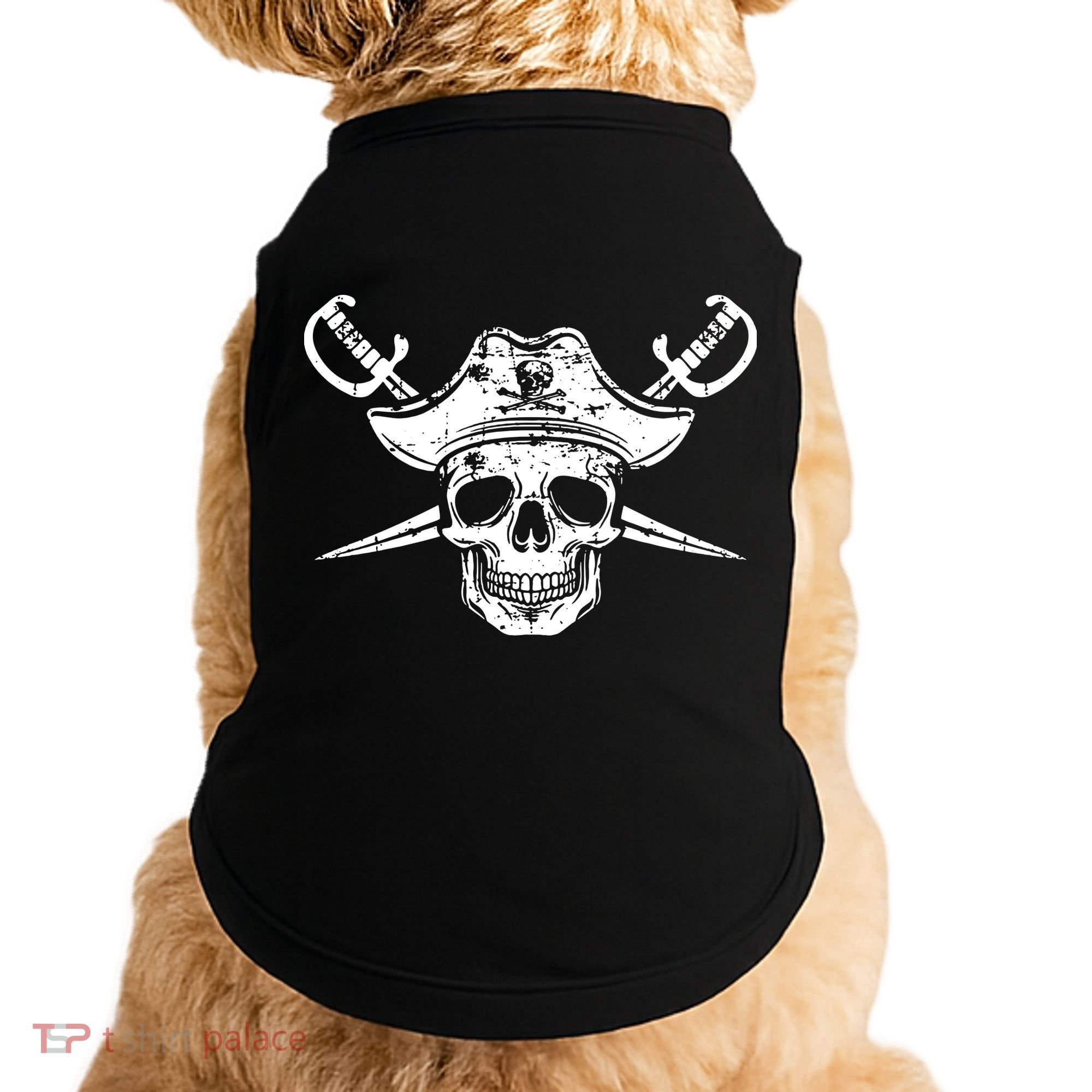 Pirate Skull Hat Swords Doggie Tank