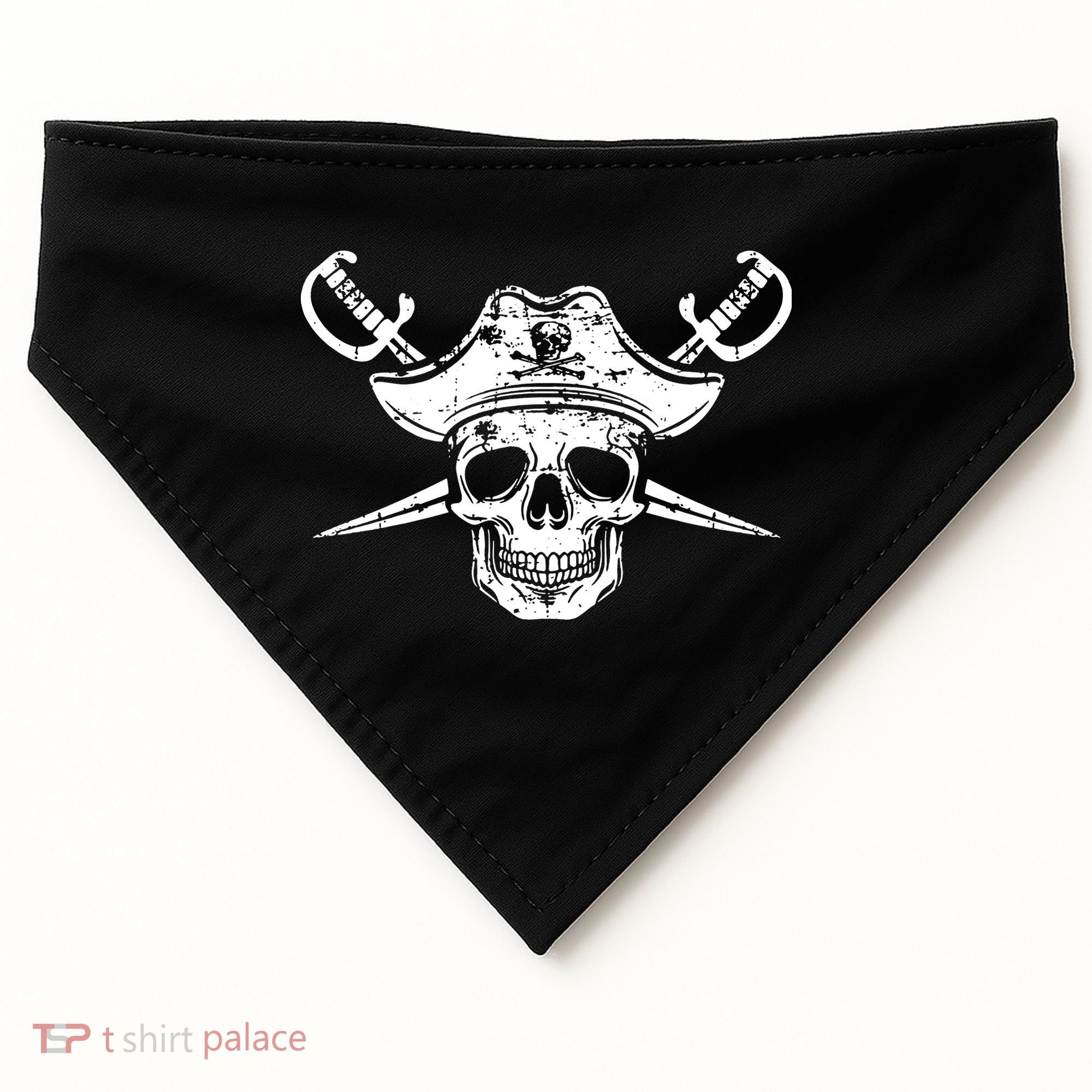 Pirate Skull Hat Swords USA-Made Doggie Bandana
