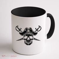 Pirate Skull Hat Swords Coffee Mug thumb 1
