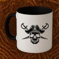 Pirate Skull Hat Swords Coffee Mug thumb 2