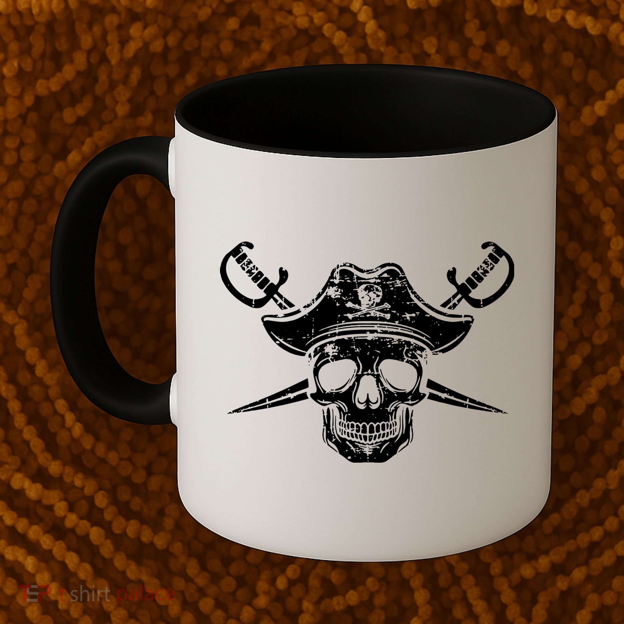Pirate Skull Hat Swords Coffee Mug