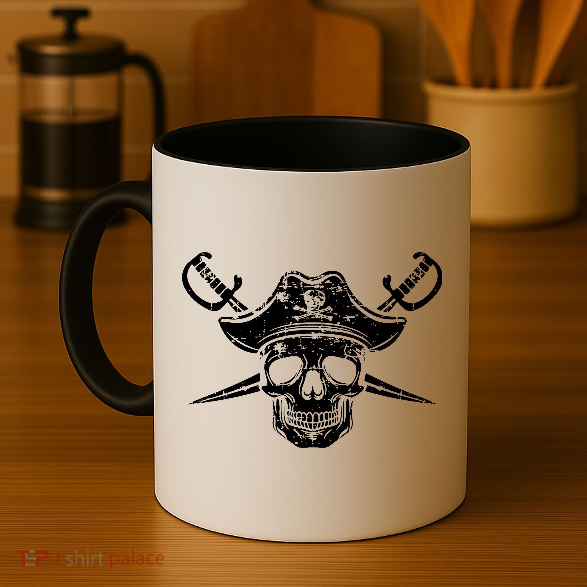 Pirate Skull Hat Swords Coffee Mug