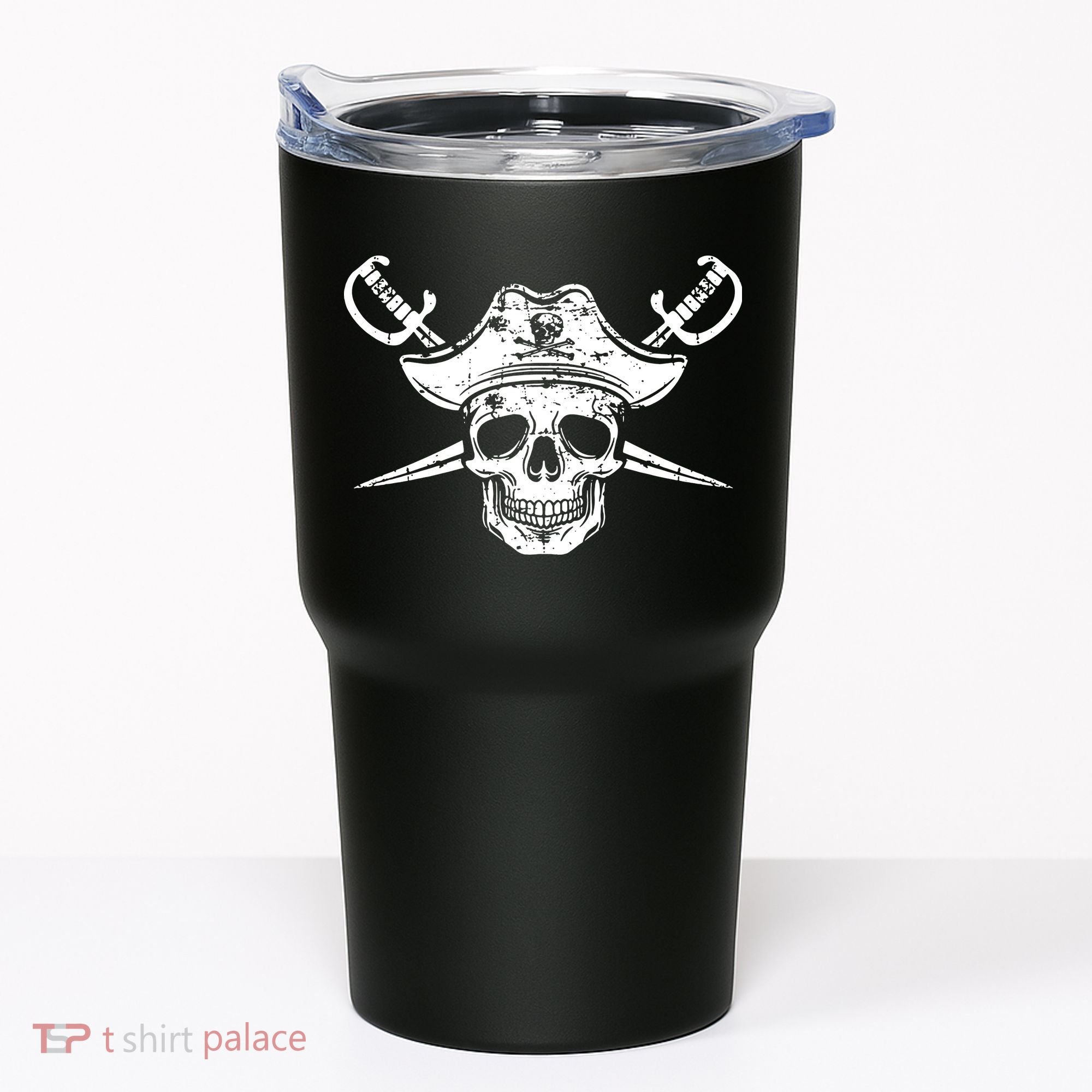 Pirate Skull Hat Swords Tumbler
