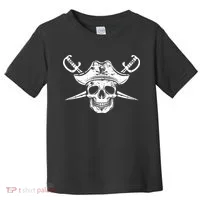 Pirate Skull Hat Swords Toddler T-Shirt thumb 0