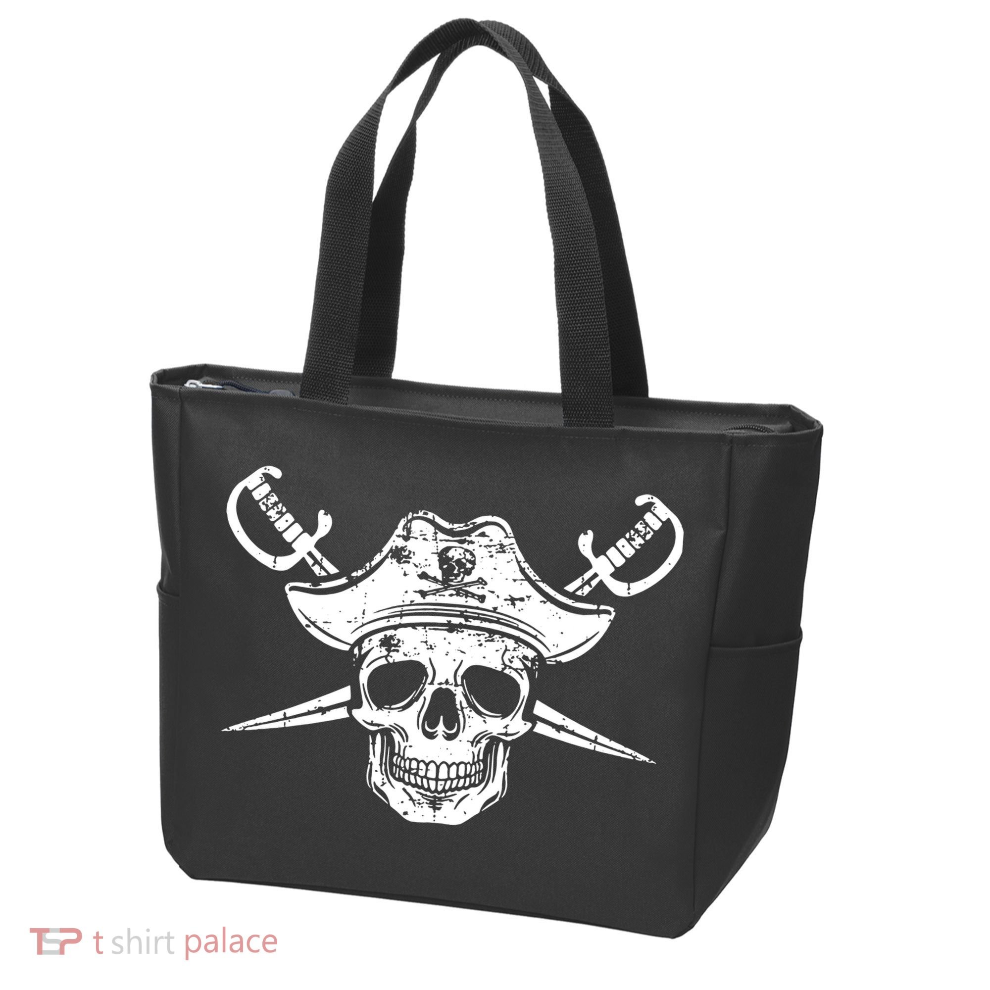 Pirate Skull Hat Swords Tote Bag