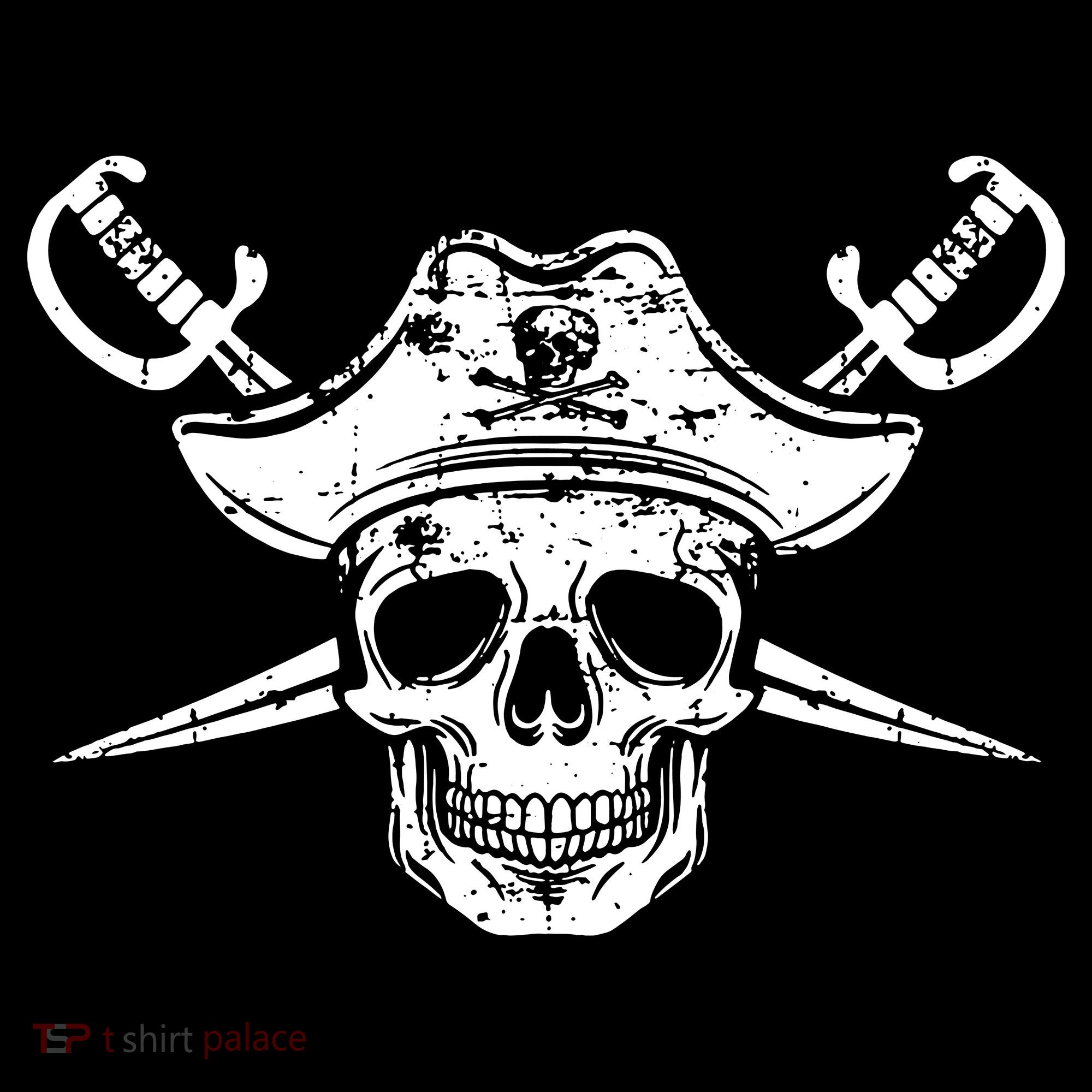Pirate Skull Hat Swords Tote Bag