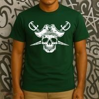 Pirate Skull Hat Swords T-Shirt thumb 3