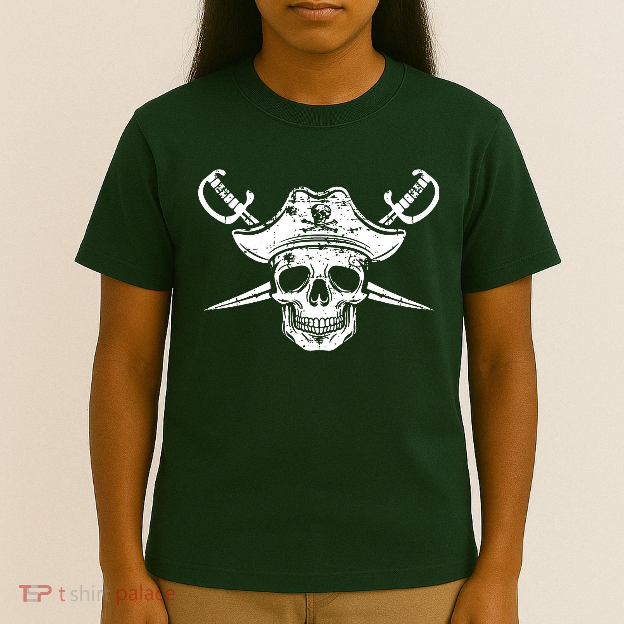 Pirate Skull Hat Swords T-Shirt