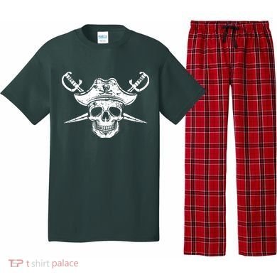 Pirate Skull Hat Swords Pajama Set