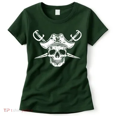 Pirate Skull Hat Swords Women's T-Shirt