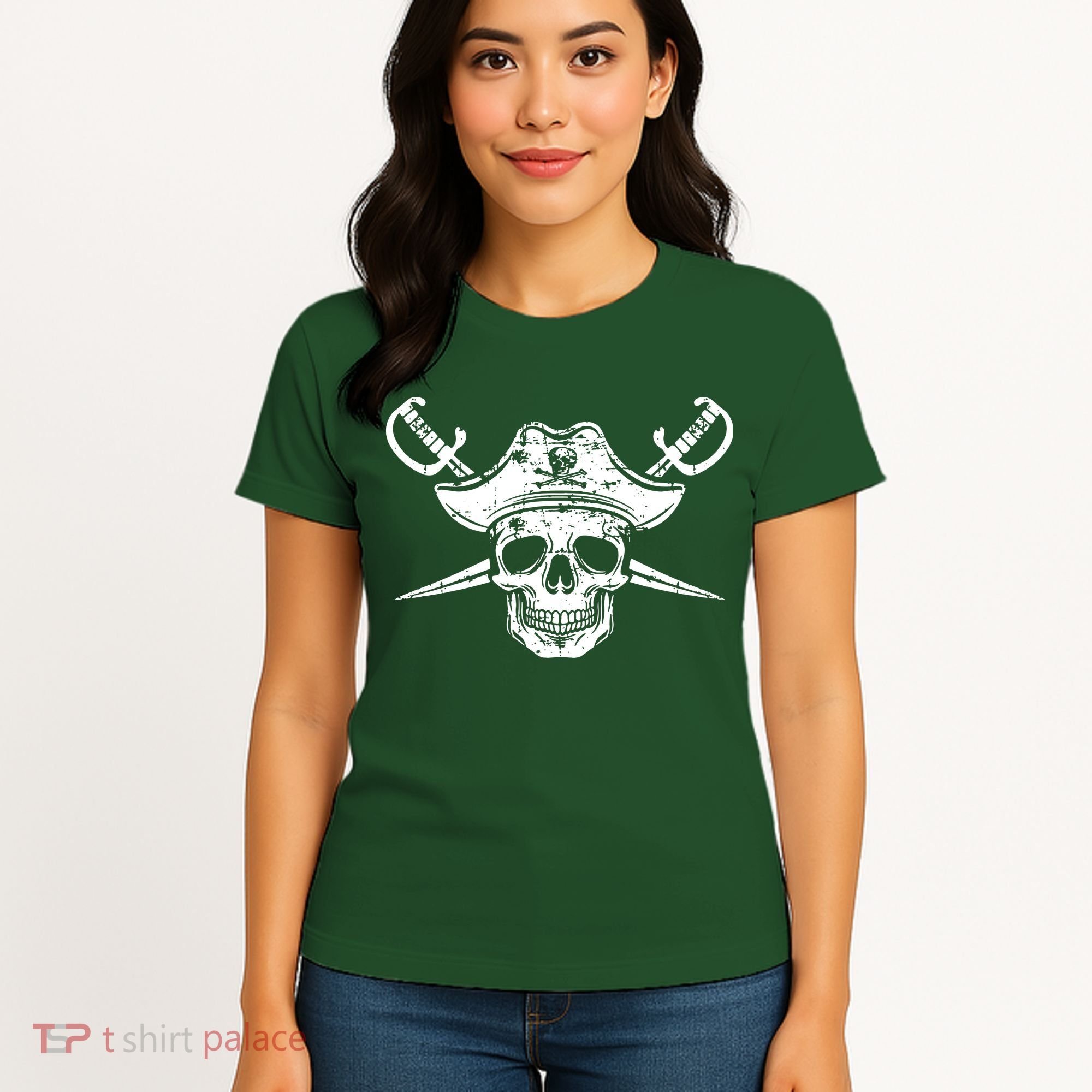 Pirate Skull Hat Swords Women's T-Shirt