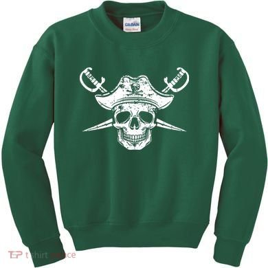 Pirate Skull Hat Swords Kids Sweatshirt