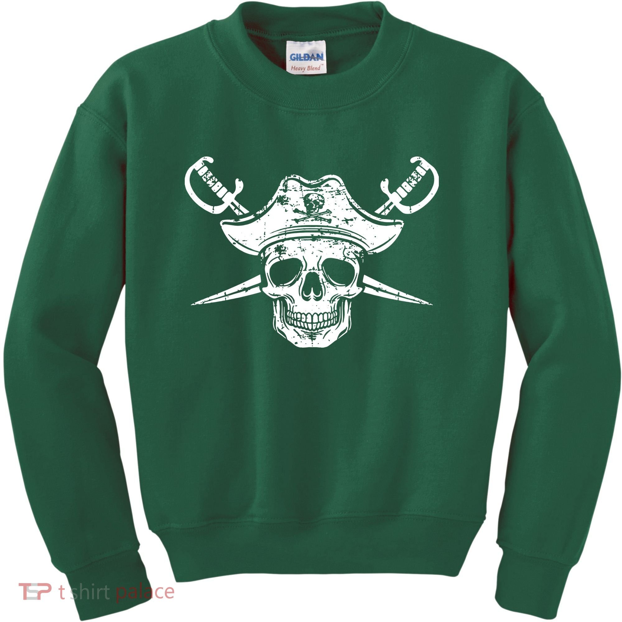 Pirate Skull Hat Swords Kids Sweatshirt