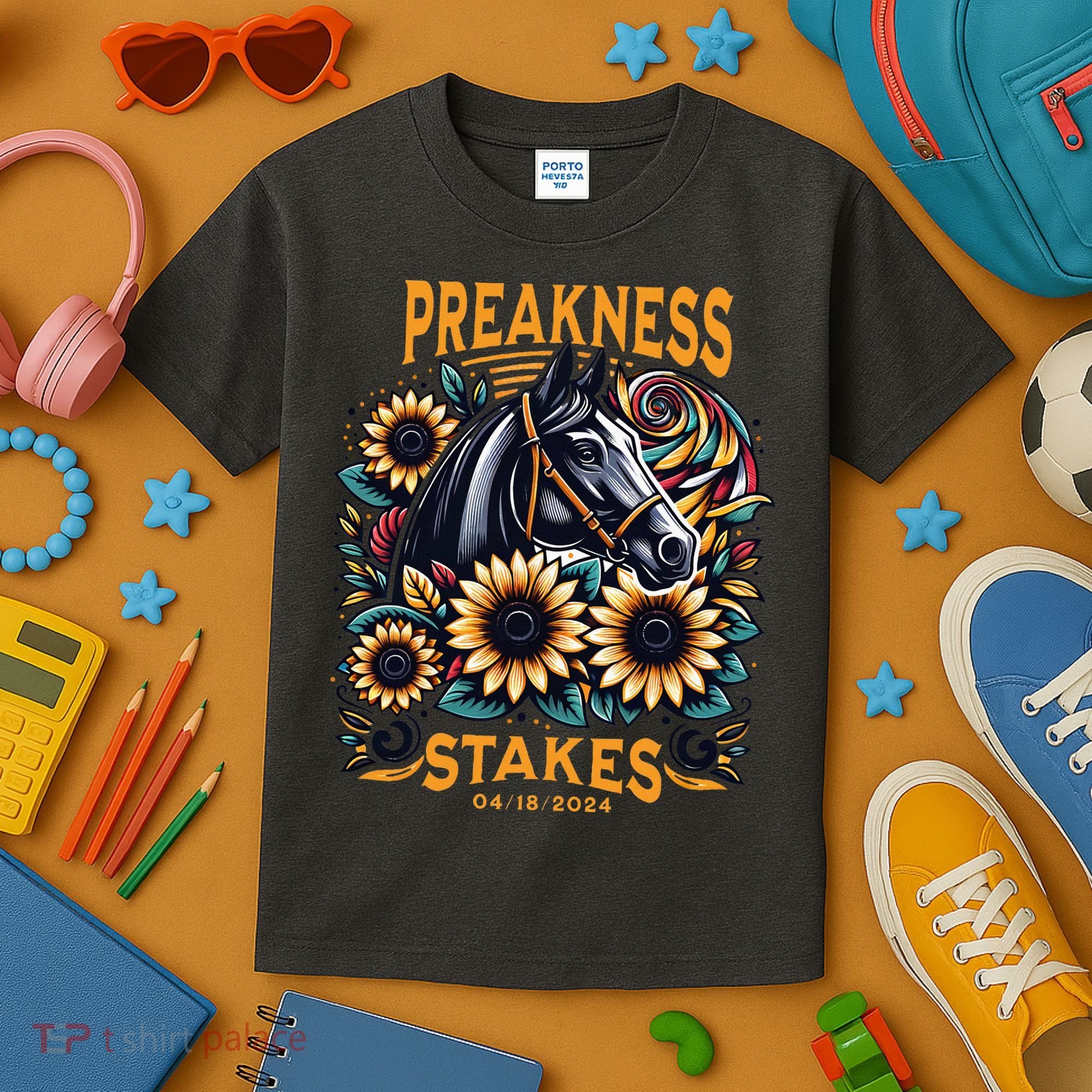 Preakness Stakes Horse Racing Kids T-Shirt