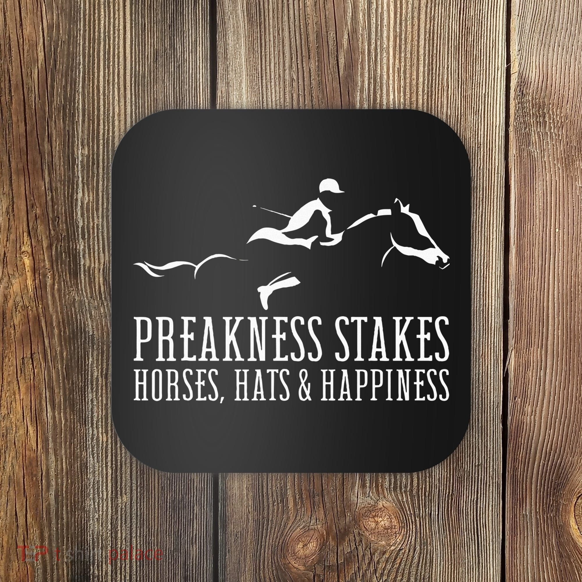 Preakness Stakes Horses Hats & Happiness Horse Racing Derby Coaster