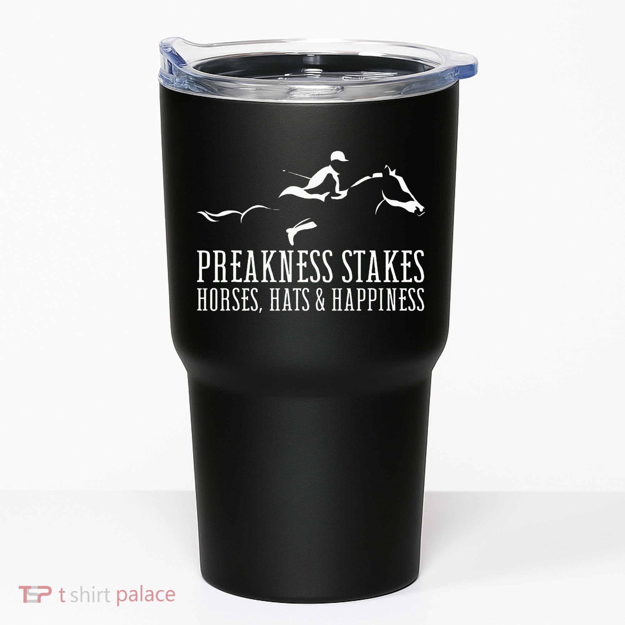 Preakness Stakes Horses Hats & Happiness Horse Racing Derby Tumbler
