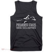 Preakness Stakes Horses Hats & Happiness Horse Racing Derby Tank Top thumb 0