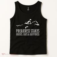 Preakness Stakes Horses Hats & Happiness Horse Racing Derby Tank Top thumb 2
