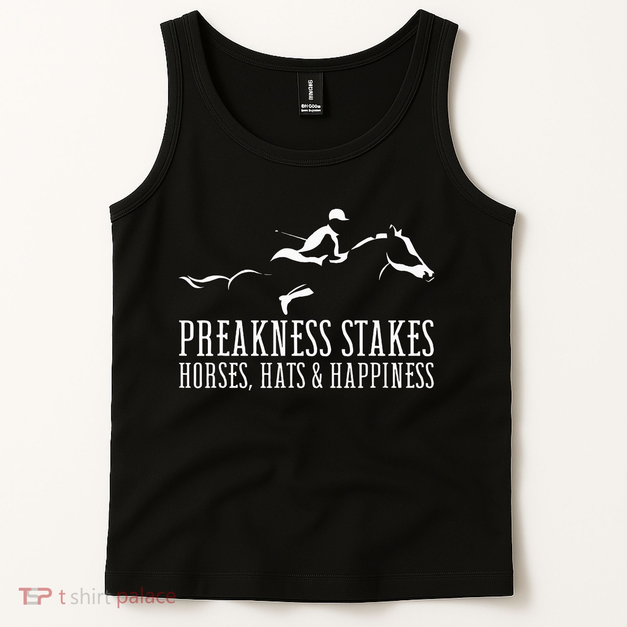 Preakness Stakes Horses Hats & Happiness Horse Racing Derby Tank Top