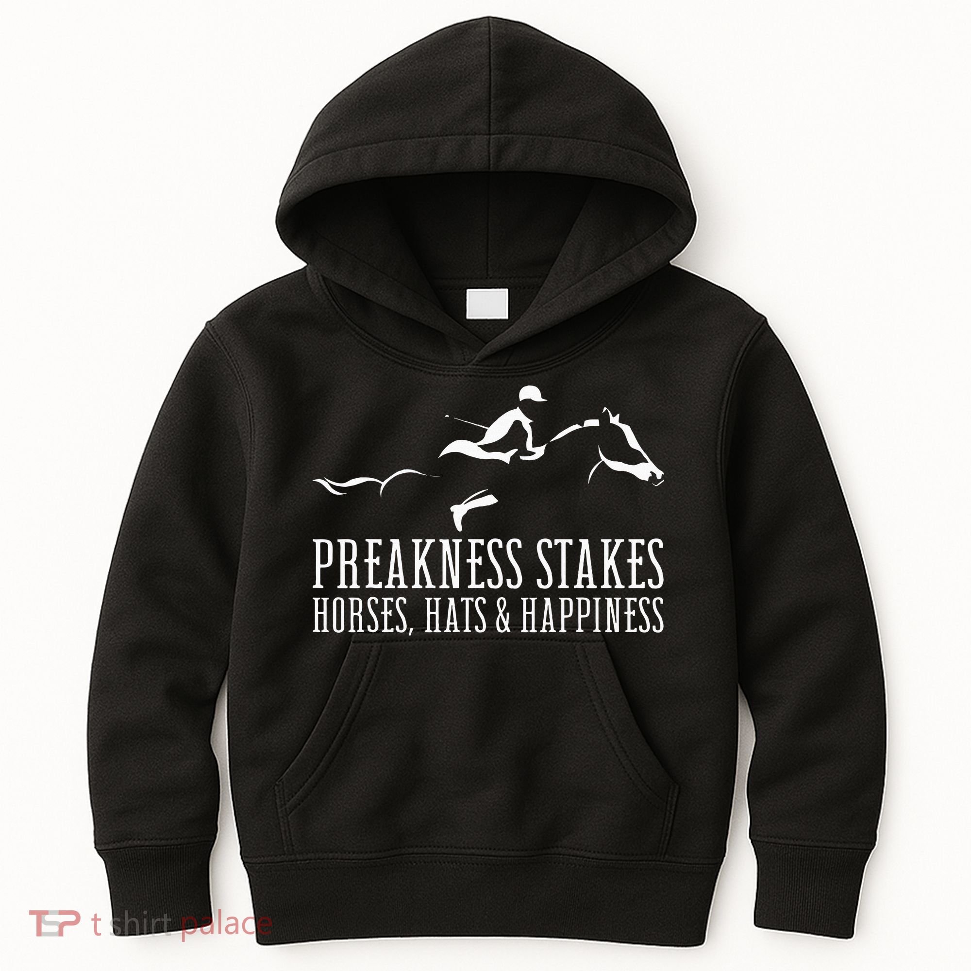 Preakness Stakes Horses Hats & Happiness Horse Racing Derby Kids Hoodie