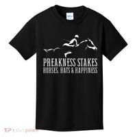 Preakness Stakes Horses Hats & Happiness Horse Racing Derby Kids T-Shirt thumb 0