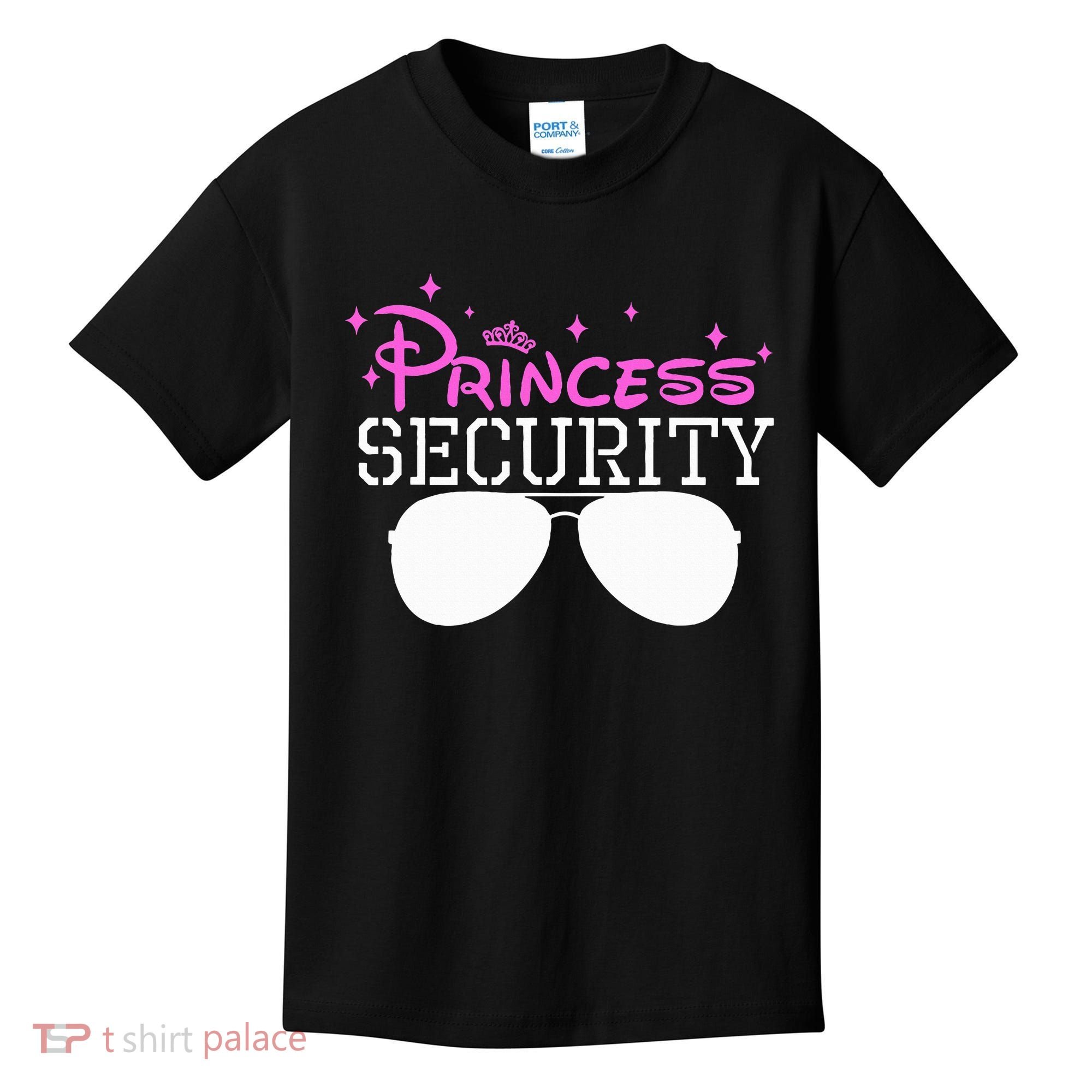 Princess Security Halloween Costume Dad Mom Boy Brother Kids T-Shirt