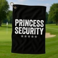 Princess Security Halloween Costume Golf Towel thumb 1