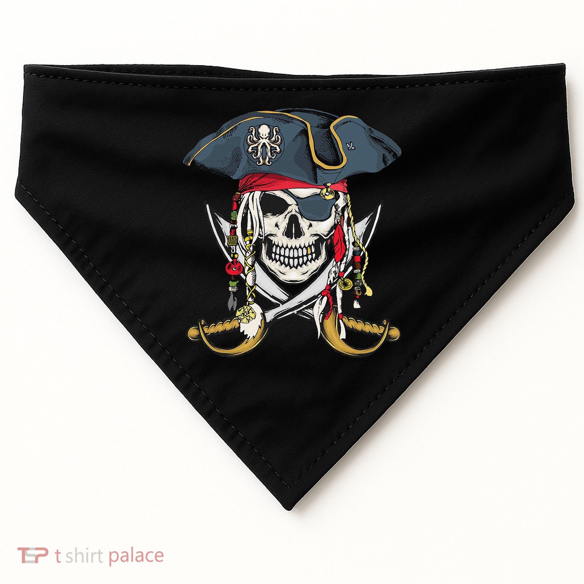 Pirate Skull Halloween Littlens USA-Made Doggie Bandana