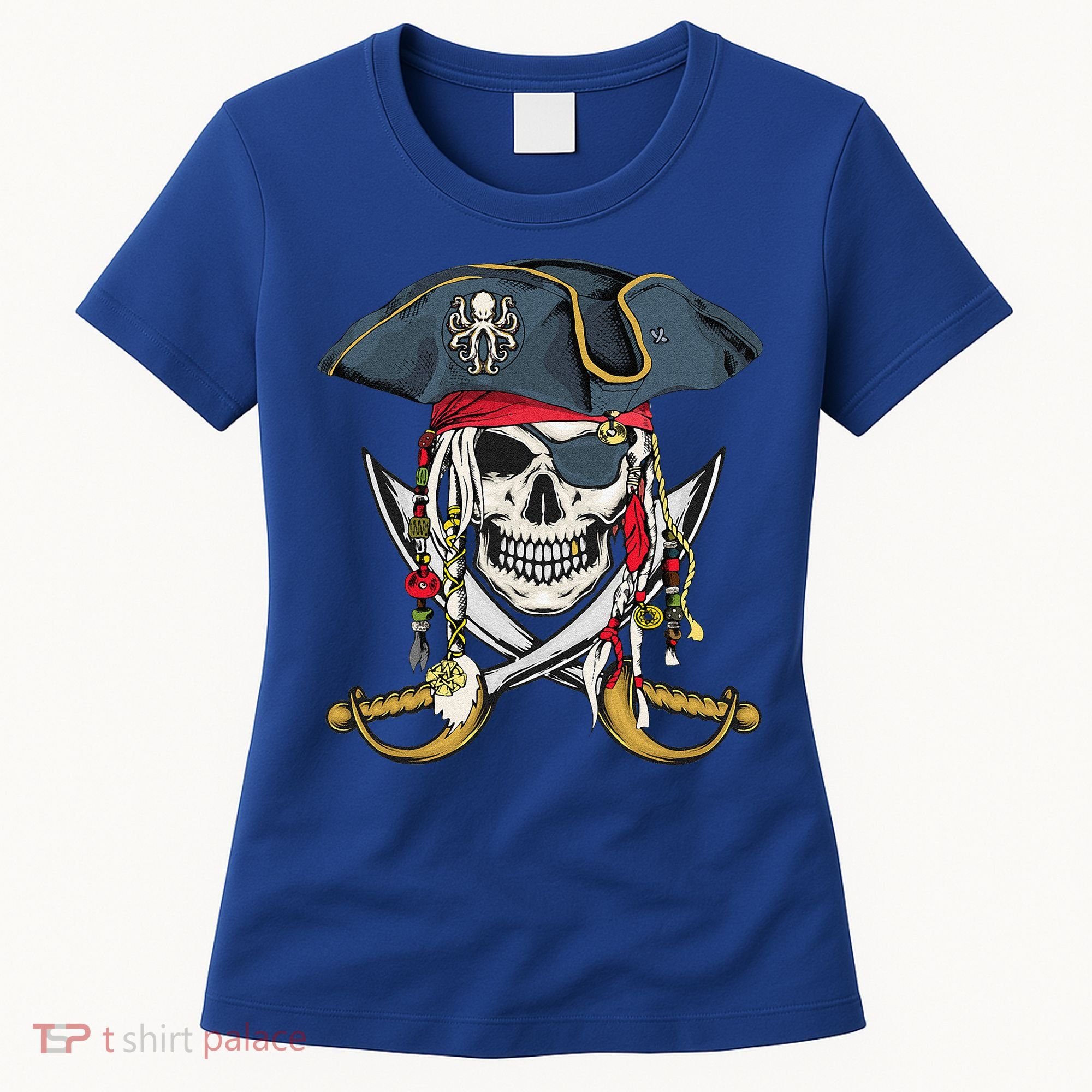 Pirate Skull Halloween Littlens Women's T-Shirt