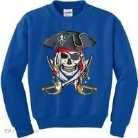 Pirate Skull Halloween Littlens Kids Sweatshirt thumb 0