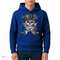 Pirate Skull Halloween Littlens Kids Hoodie thumb 4