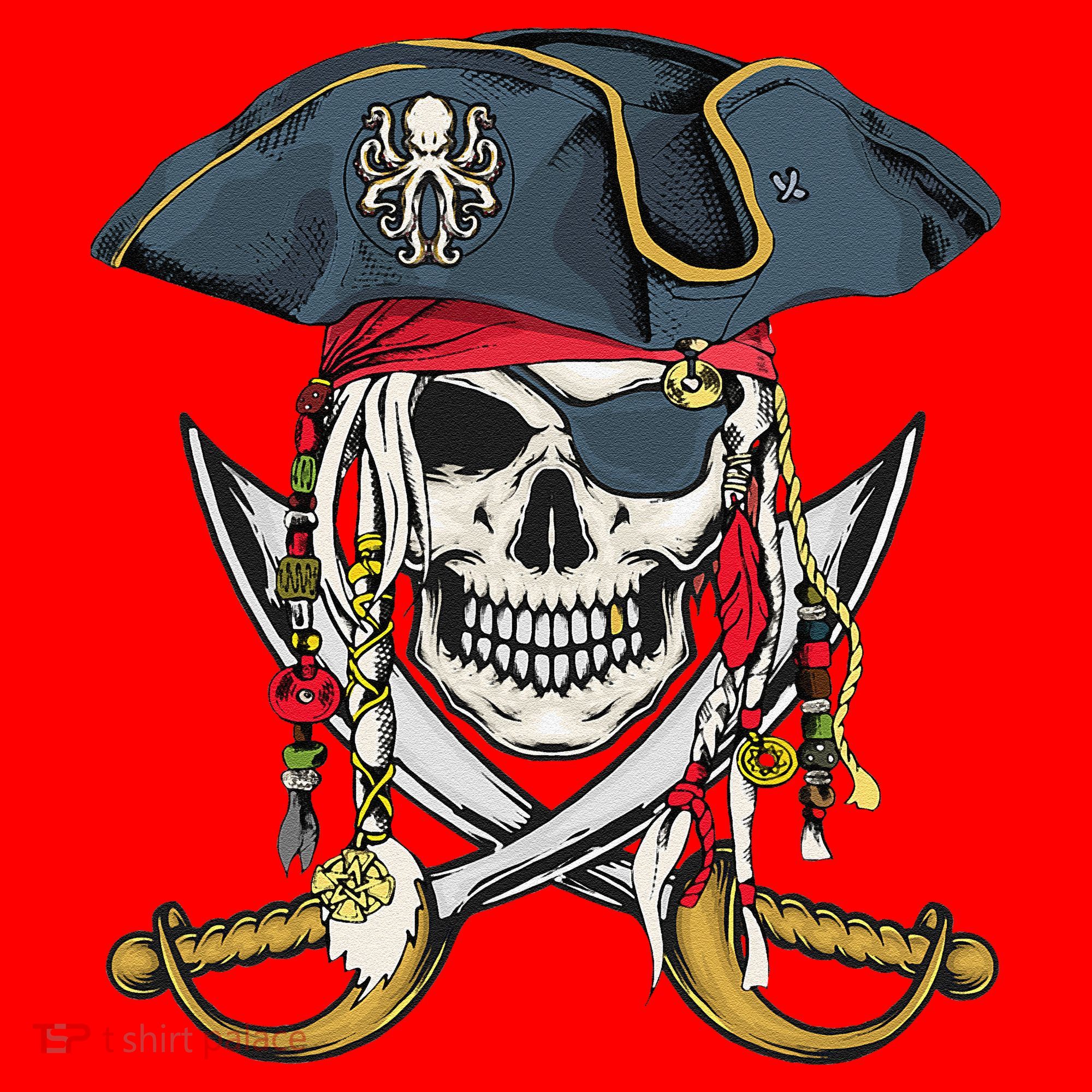 Pirate Skull Halloween Littlens Santa Hat