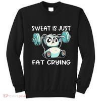 Panda Sweat Is Just Fat Crying Gym Gift Sweatshirt thumb 0