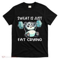 Panda Sweat Is Just Fat Crying Gym Gift T-Shirt thumb 0