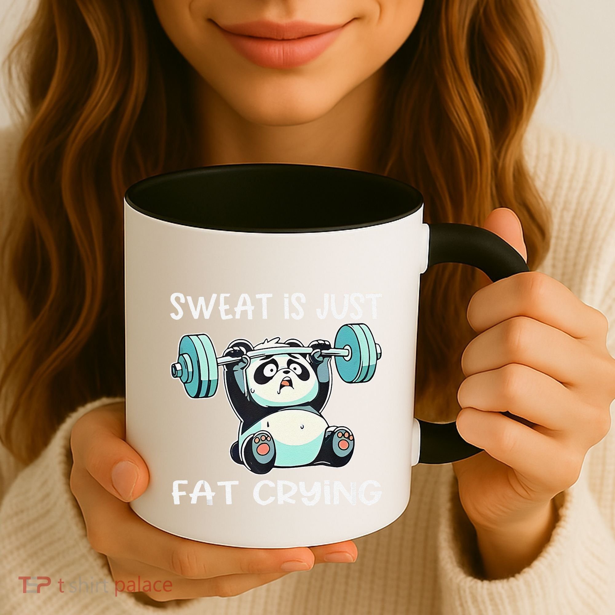 Panda Sweat Is Just Fat Crying Gym Gift Coffee Mug