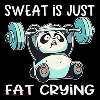 Panda Sweat Is Just Fat Crying Gym Gift Women's Hoodie thumb 2