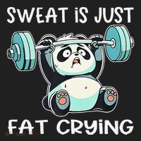 Panda Sweat Is Just Fat Crying Gym Gift Tumbler thumb 3