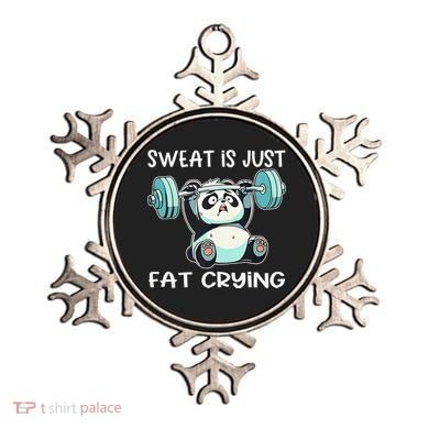 Panda Sweat Is Just Fat Crying Gym Gift Ornament