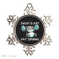 Panda Sweat Is Just Fat Crying Gym Gift Ornament thumb 0