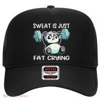 Panda Sweat Is Just Fat Crying Gym Gift Hat thumb 0