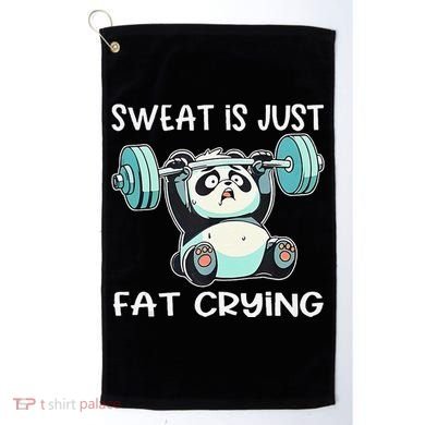Panda Sweat Is Just Fat Crying Gym Gift Golf Towel