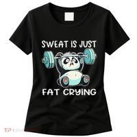 Panda Sweat Is Just Fat Crying Gym Gift Women's T-Shirt thumb 0