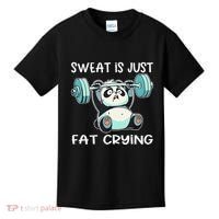 Panda Sweat Is Just Fat Crying Gym Gift Kids T-Shirt thumb 0