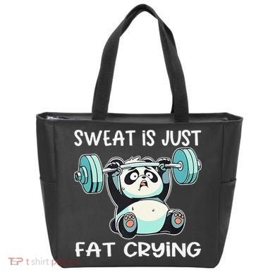 Panda Sweat Is Just Fat Crying Gym Gift Tote Bag