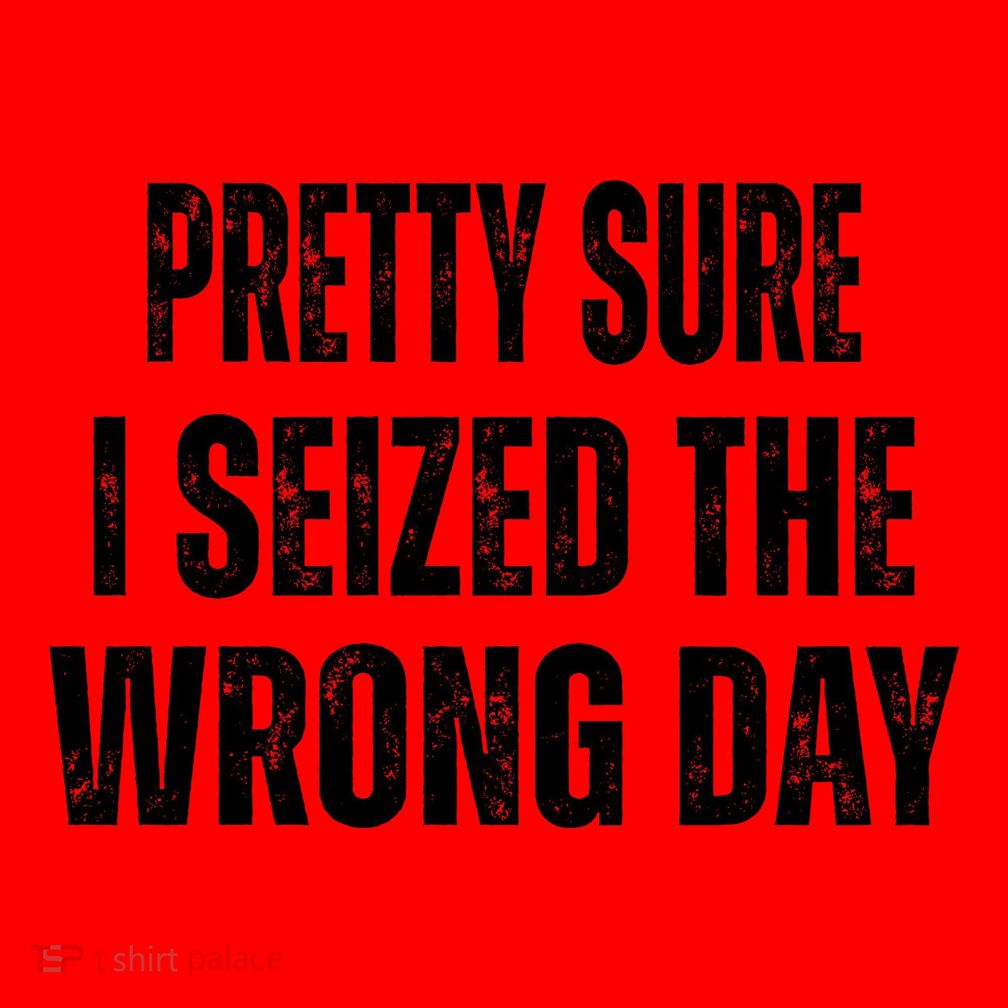 Pretty Sure I Seized The Wrong Day Funny Quote Santa Hat