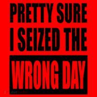Pretty Sure I Seized The Wrong Day Funny Saying Santa Hat thumb 1