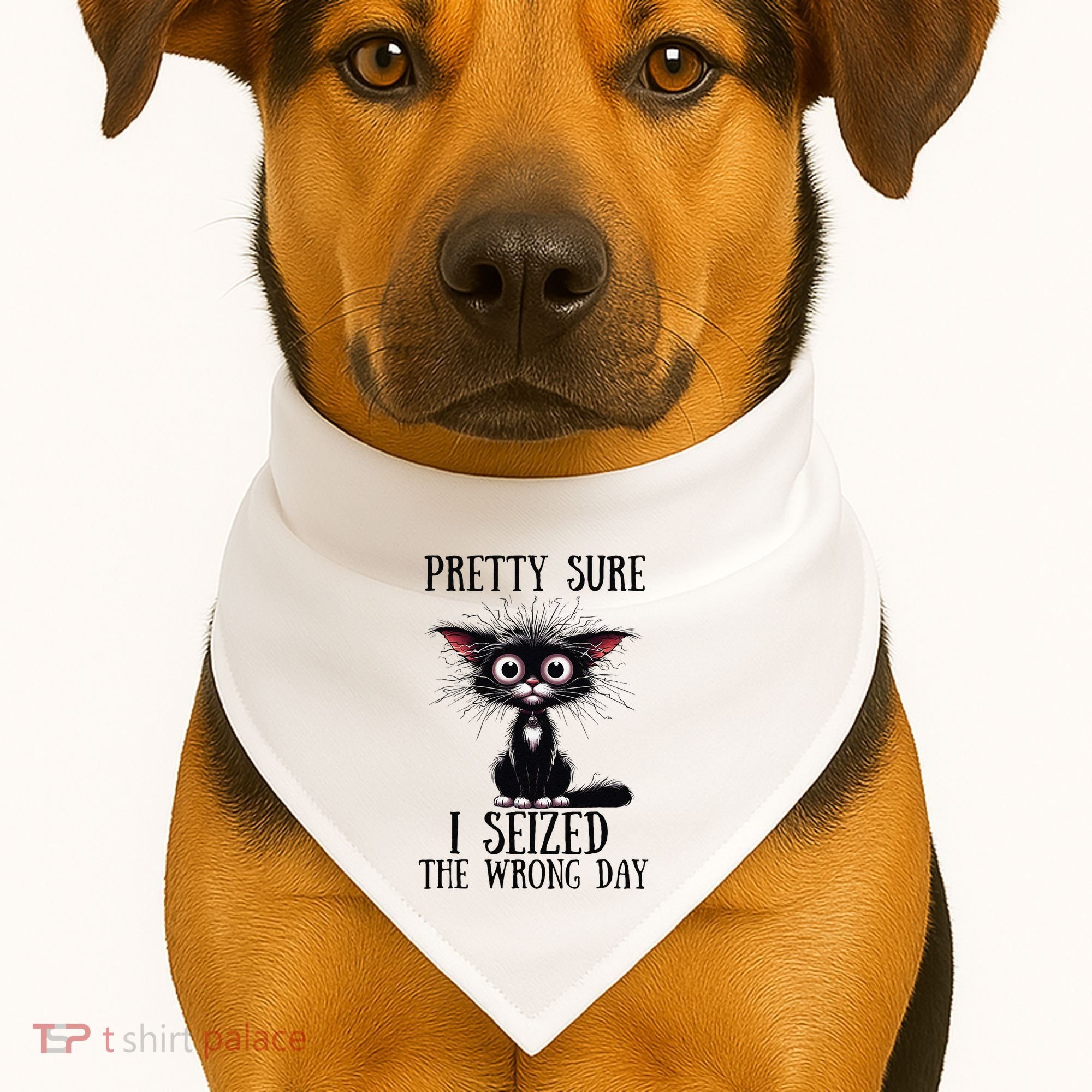 Pretty Sure I Seized The Wrong Day USA-Made Doggie Bandana