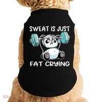 Panda Sweat Is Just Fat Crying Gym Doggie Tank thumb 0